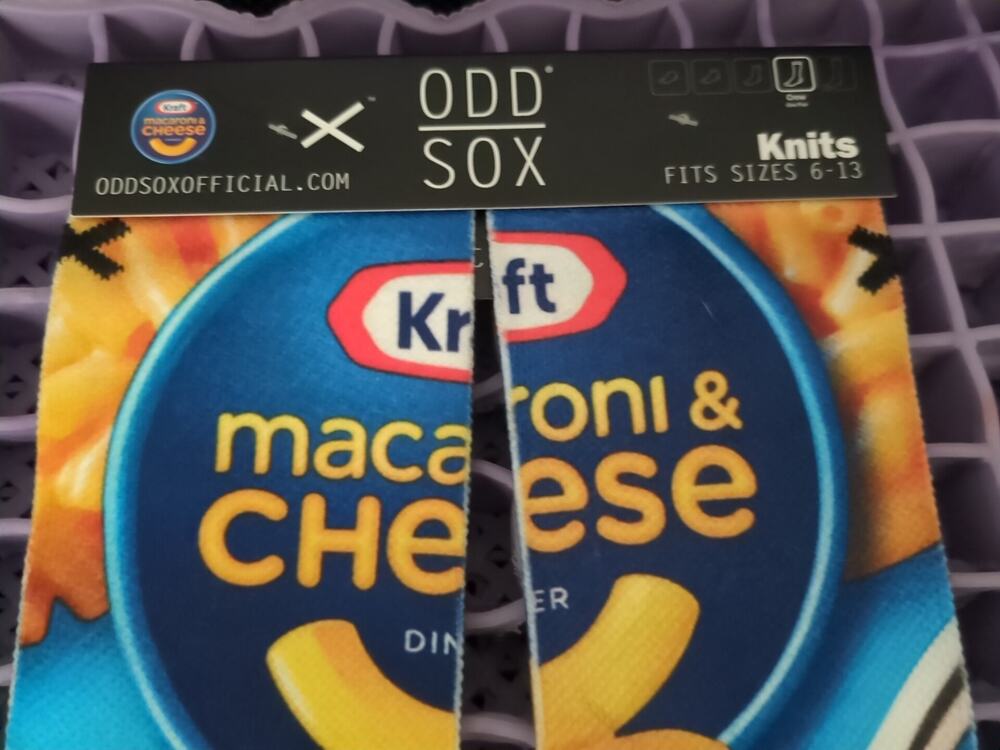 Odd Soc Cool Socks, Kraft Mac & Cheese, Mens Womens Crew, Funny, Graphics Food